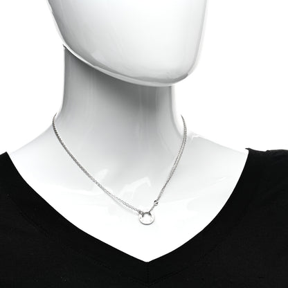 Cartier 18K White Gold 2 Diamond LOVE Necklace 3 of 6