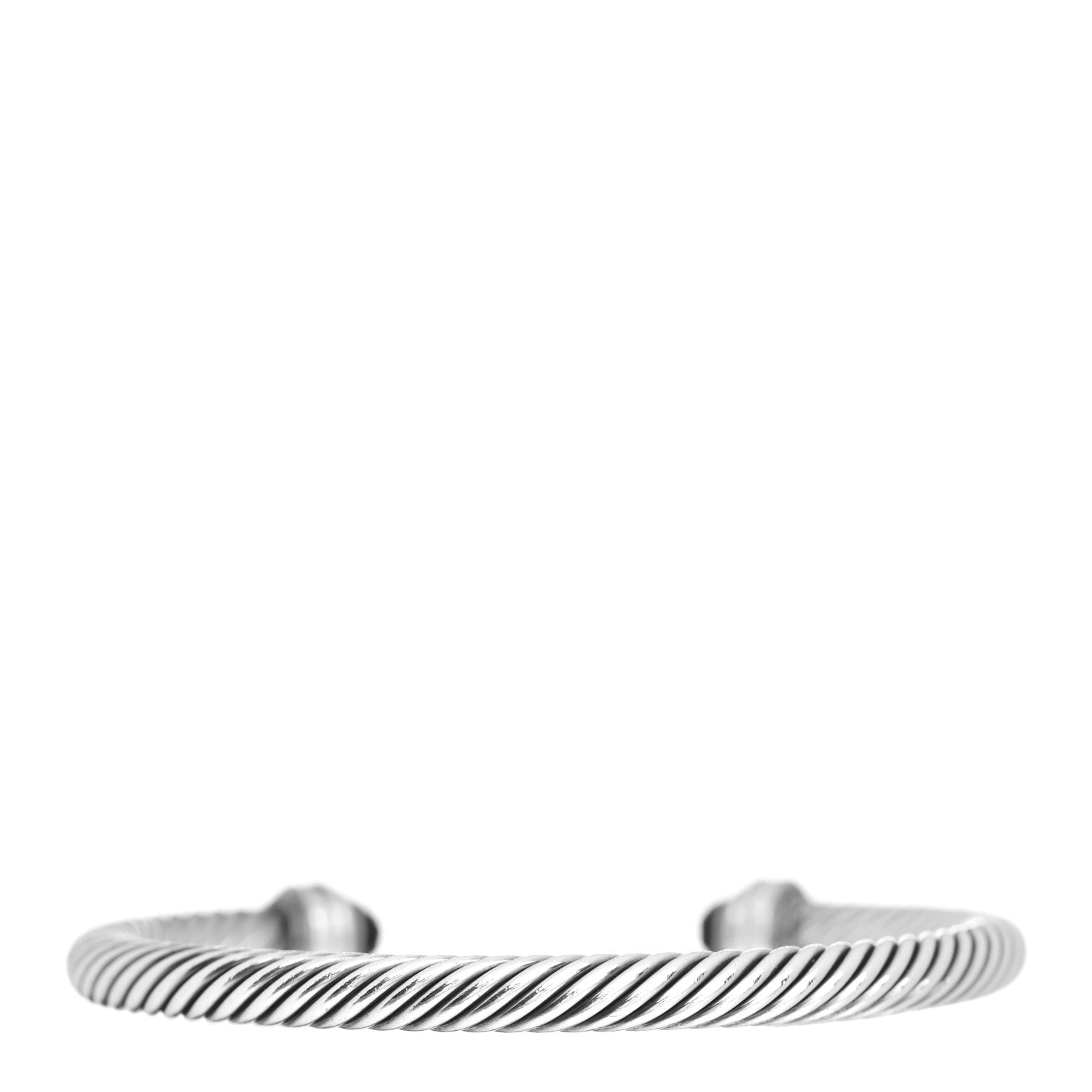 David Yurman Sterling Silver Diamond Black Onyx 5mm Cable Classics Princess Bracelet 3 of 4
