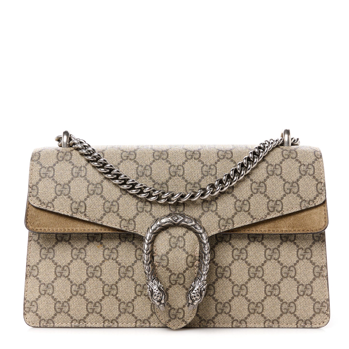 GG Supreme Monogram Small Dionysus Shoulder Bag Taupe