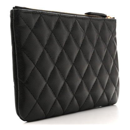 Chanel Caviar Quilted Crystal Cosmetic Case Black 3 of 7