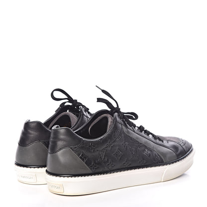 Louis Vuitton Calfskin Embossed Monogram Street Sneakers 8 Black 4 of 10