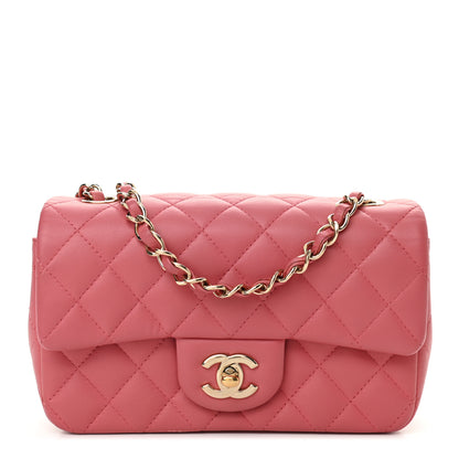 Chanel Lambskin Quilted Valentine Charms Mini Rectangular Flap Pink 1 of 11
