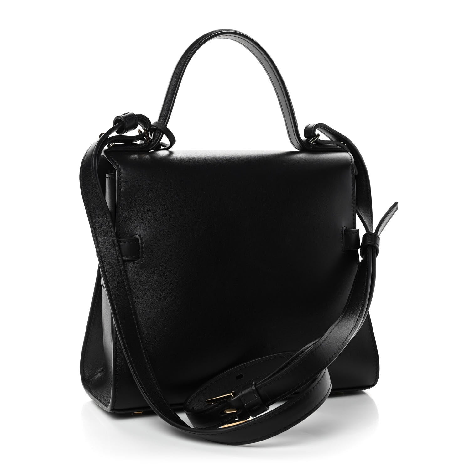 Delvaux Smooth Calfskin Mini Tempete Satchel Black 3 of 9