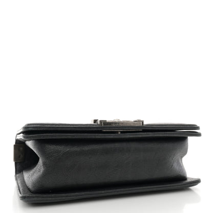 Chanel Crumpled Lambskin Small Studded Boy Flap Black 4 of 13