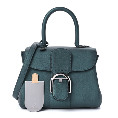 Delvaux Metallic Rodeo Calfskin Mini Brillant Satchel Peacock 1 of 13