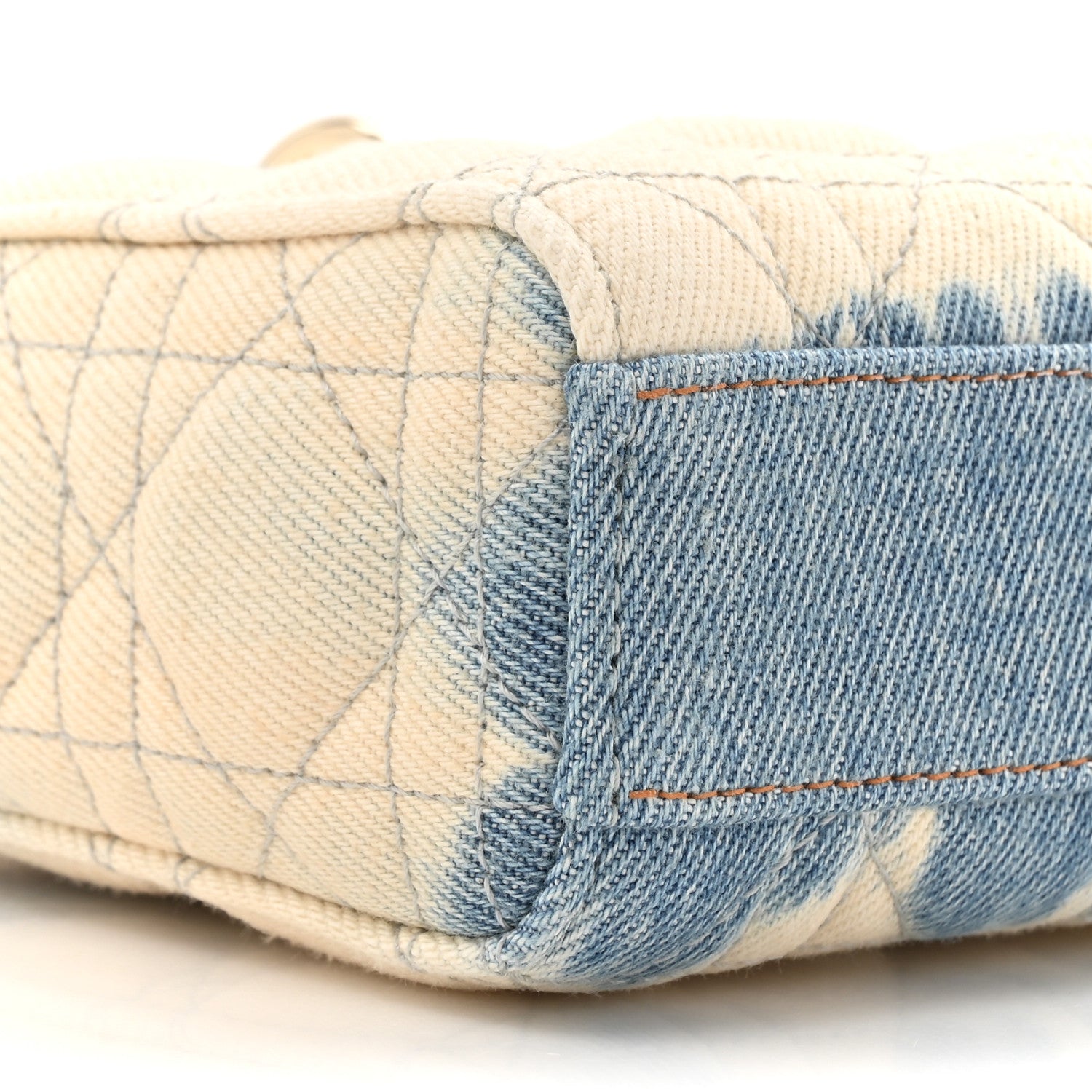 Christian Dior Denim Cannage Lady D-Joy White Blue 10 of 10