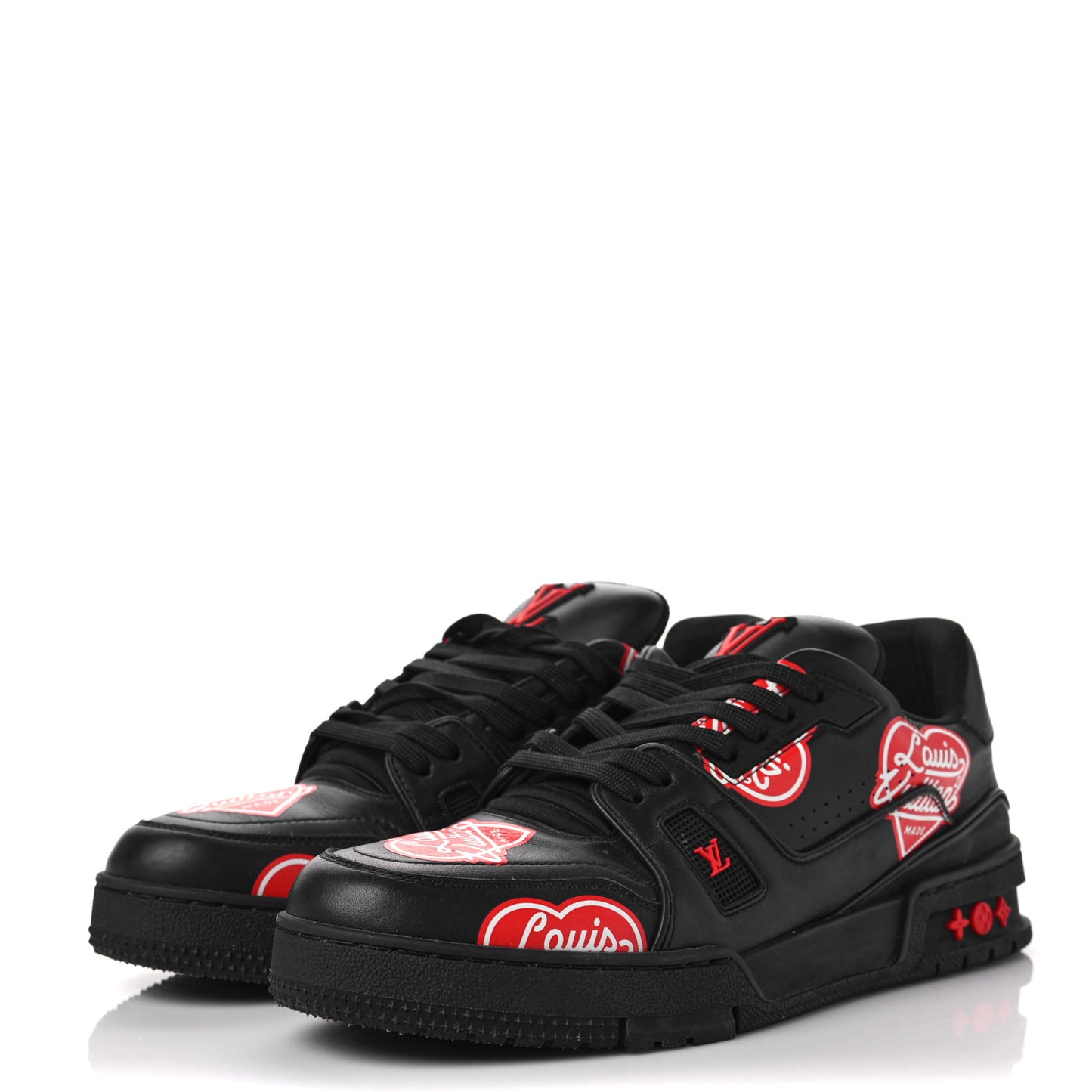 x NIGO Calfskin Printed LV Trainer Sneaker 7 Black