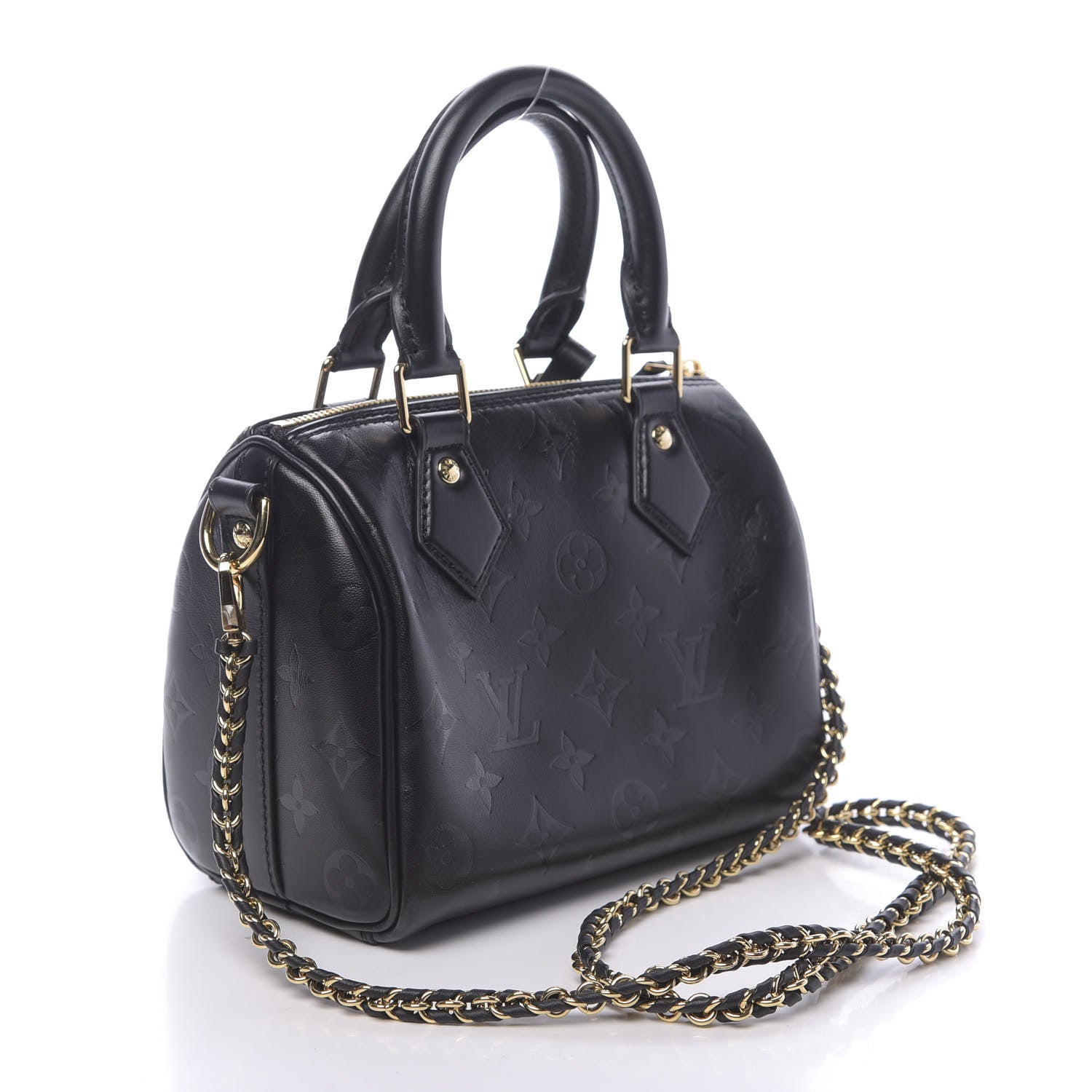 Louis Vuitton Monogram Ink Speedy BB Black 2 of 9