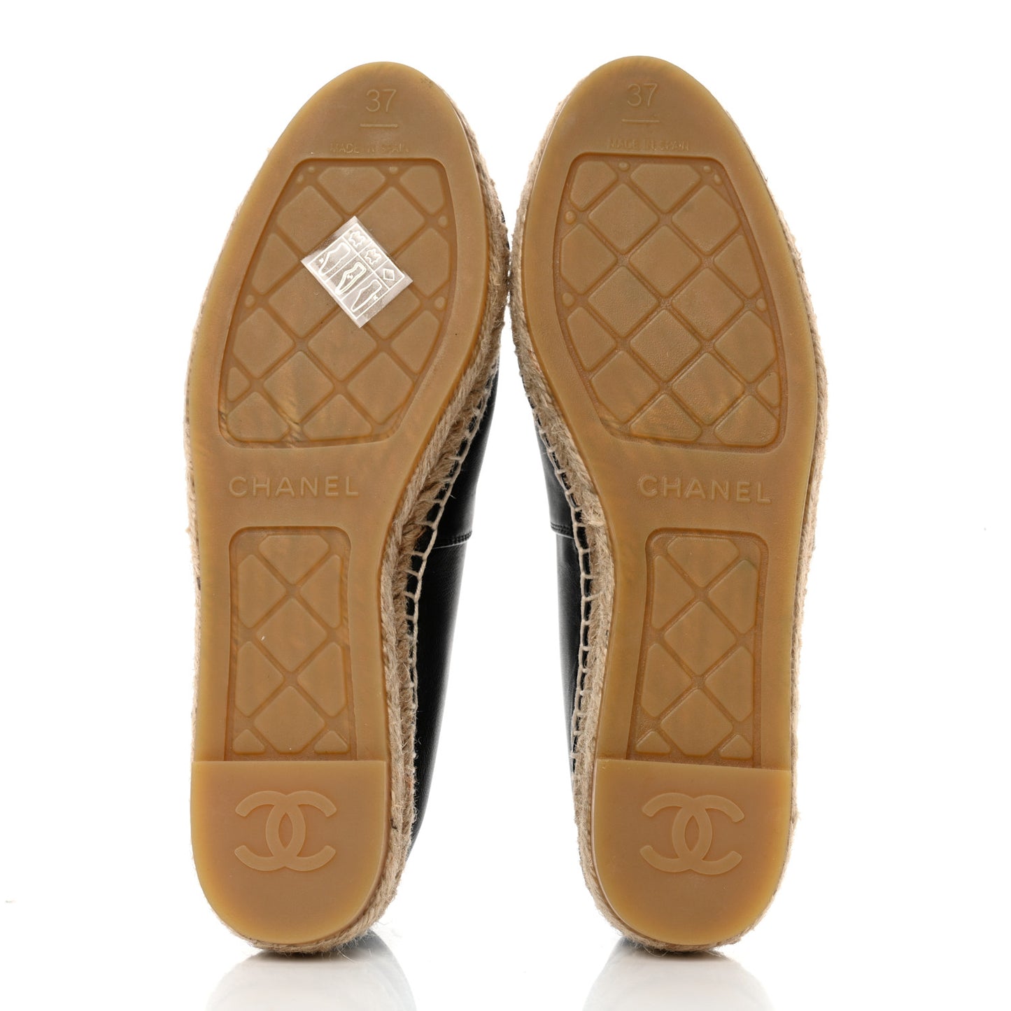 Lambskin CC Espadrilles 37 Black
