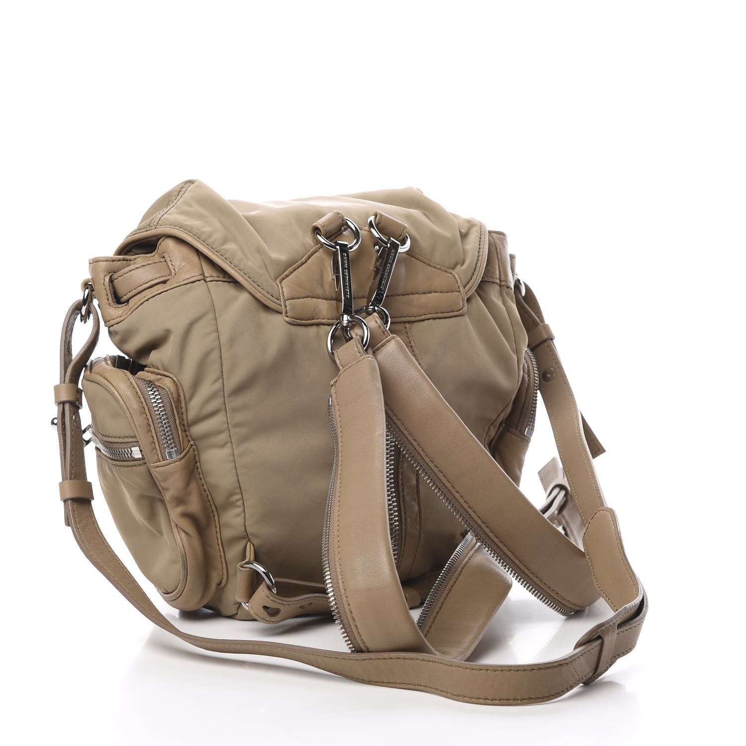 Alexander Wang Lambskin Nylon Marti Backpack Khaki 2 of 10