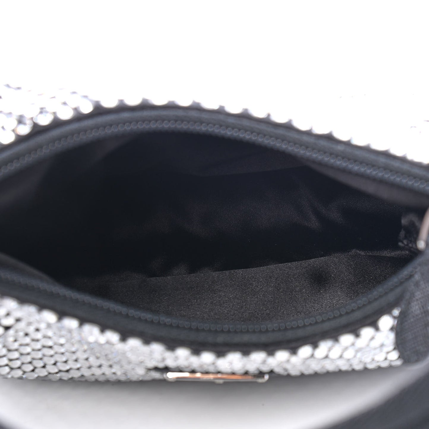 Satin Crystal Mini Re-Edition 2000 Bag Cristal