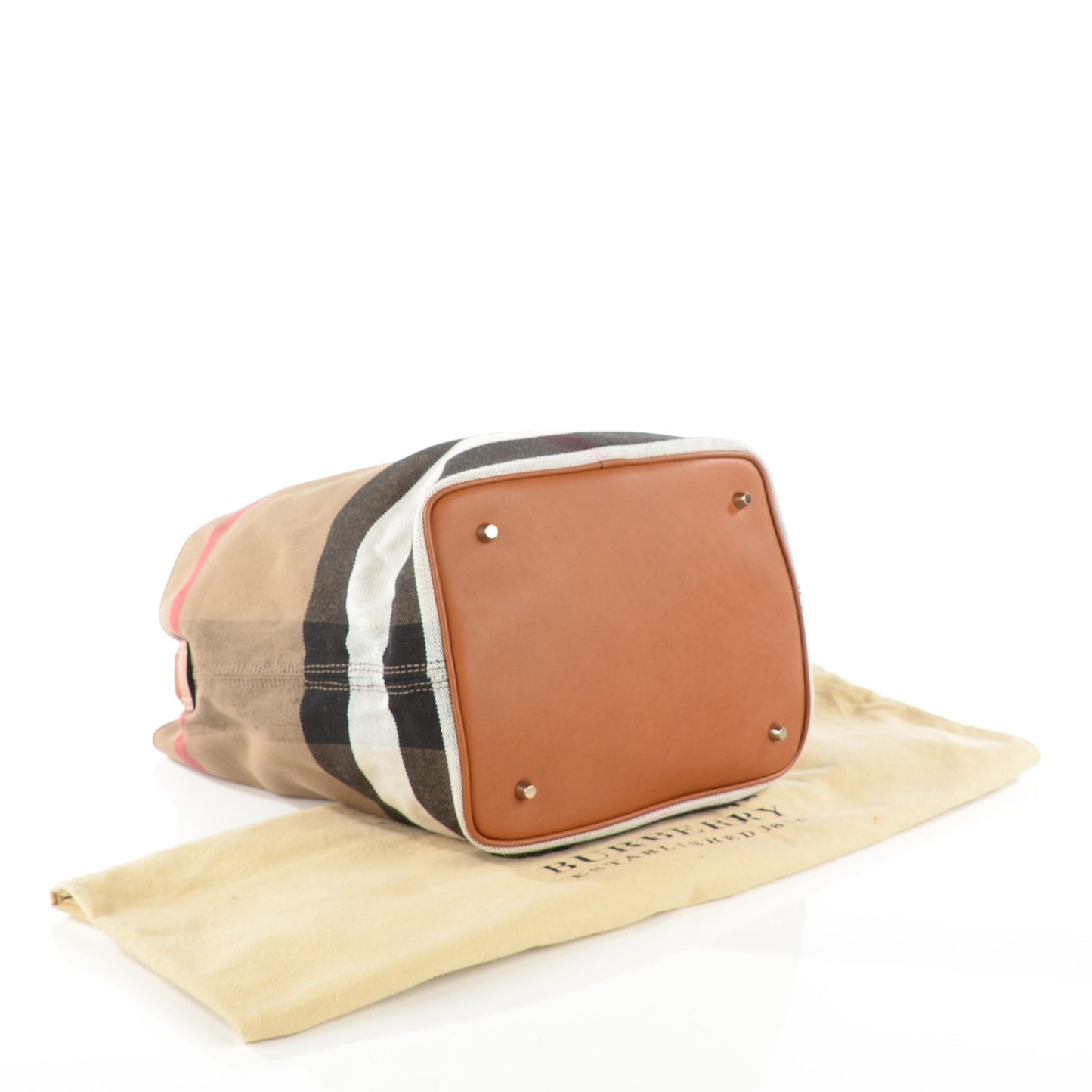 Canvas Mega Check Medium Susanna Hobo Saddle Brown