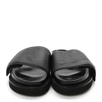 Louis Vuitton Calfskin Womens Pool Pillow Sunset Mules 37.5 Black 3 of 9