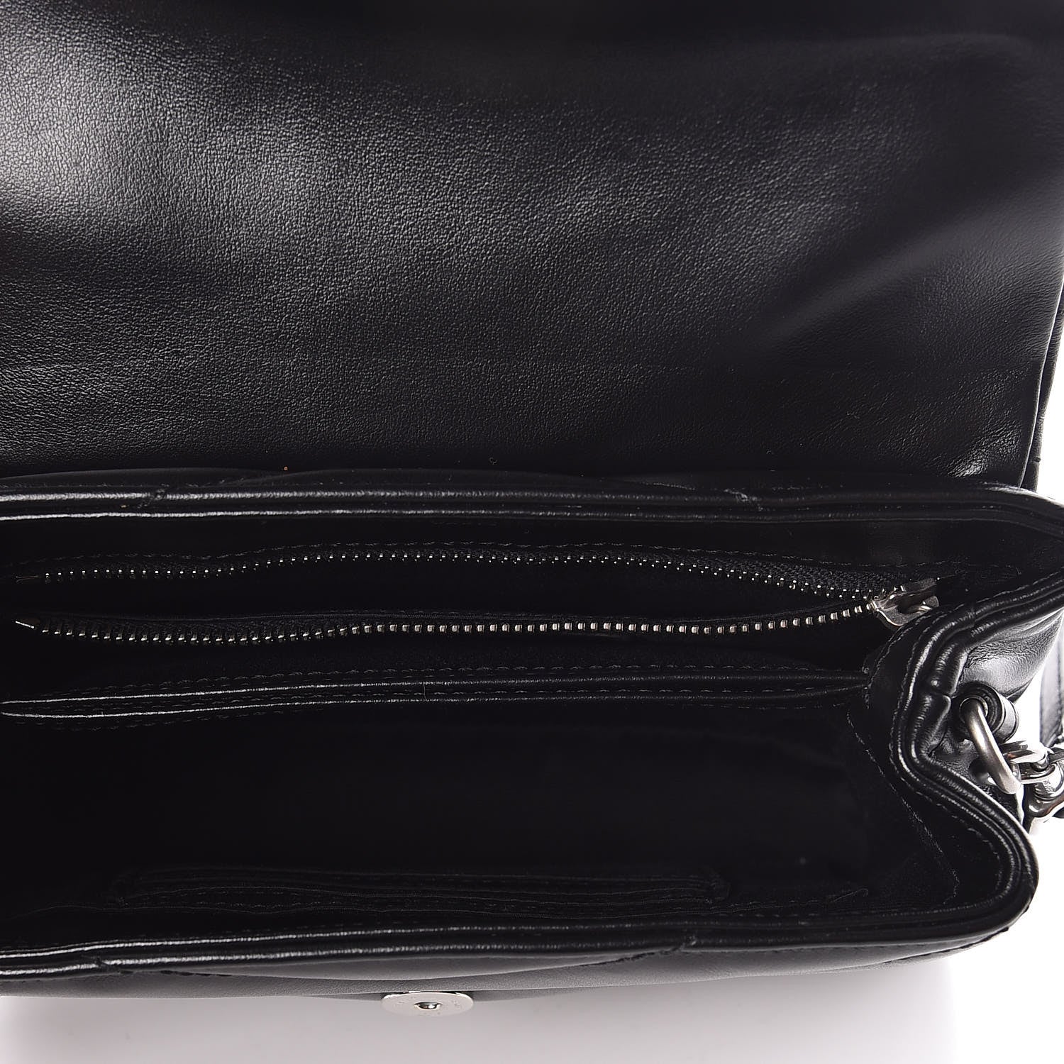 Saint Laurent Calfskin Y Quilted Monogram Toy Loulou Crossbody Bag Black 5 of 9