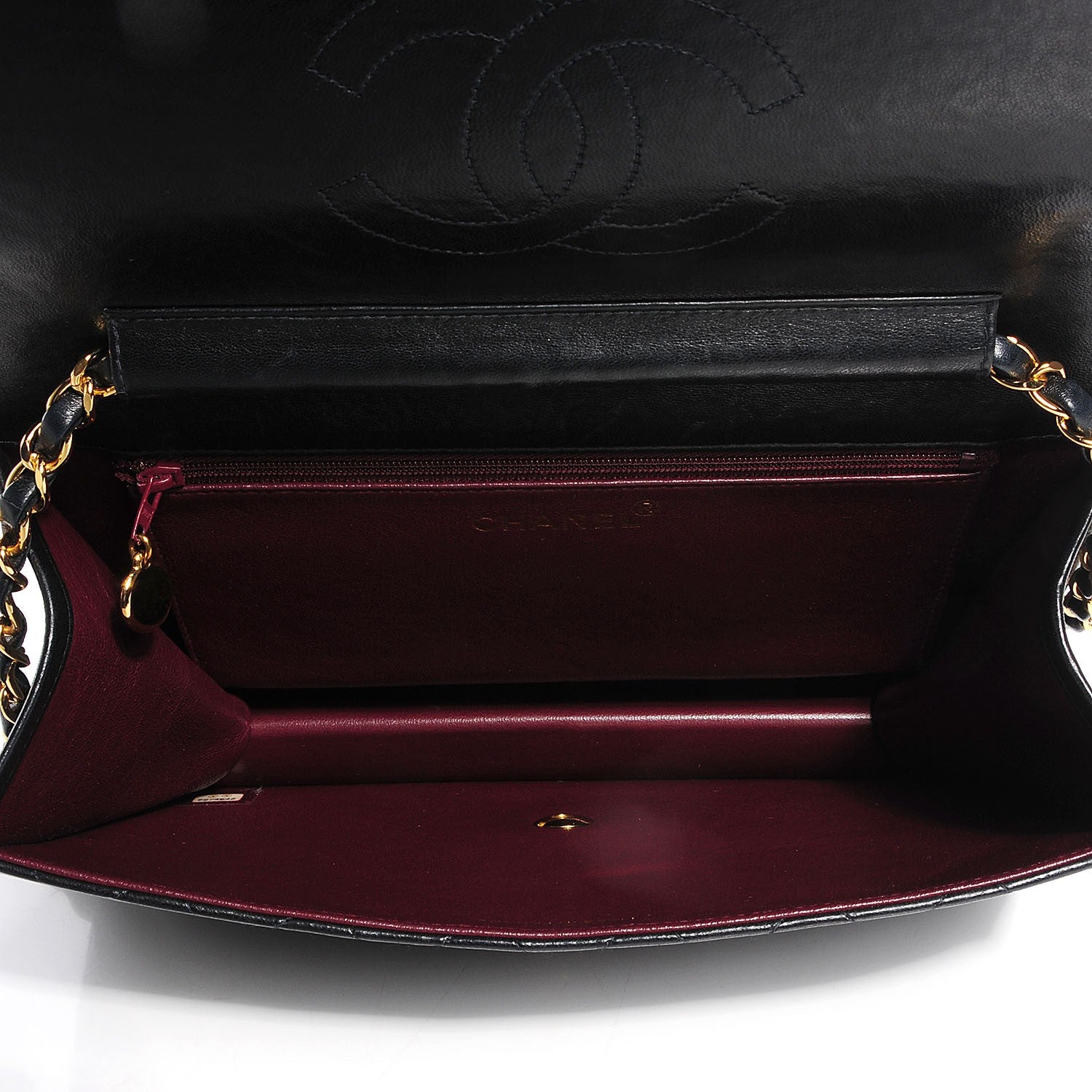 Chanel Lambskin Quilted Medium Single Flap Black 8 of 9