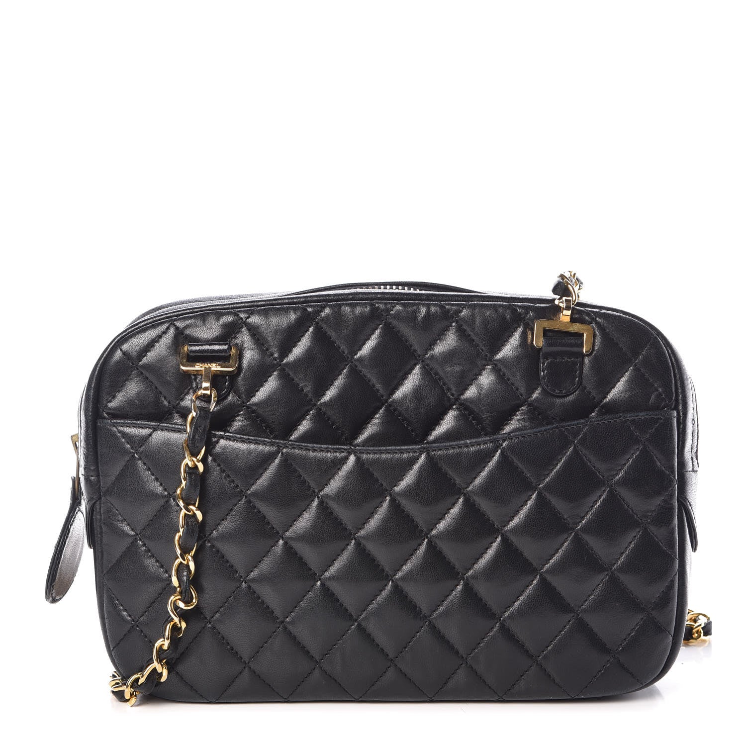 Chanel Lambskin Quilted Camera Case Black 1 of 11