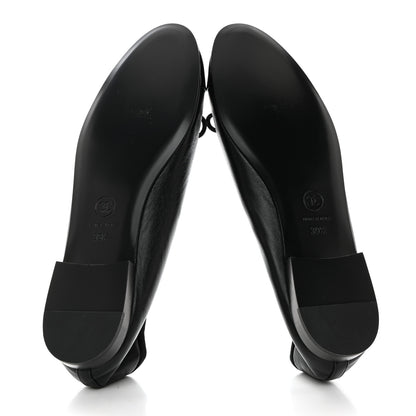 Chanel Lambskin Patent Cap Toe Ballerina Flats 39.5 Black 5 of 9