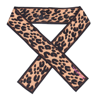 Louis Vuitton Silk Leopard Bandeau Scarf Marron 1 of 3