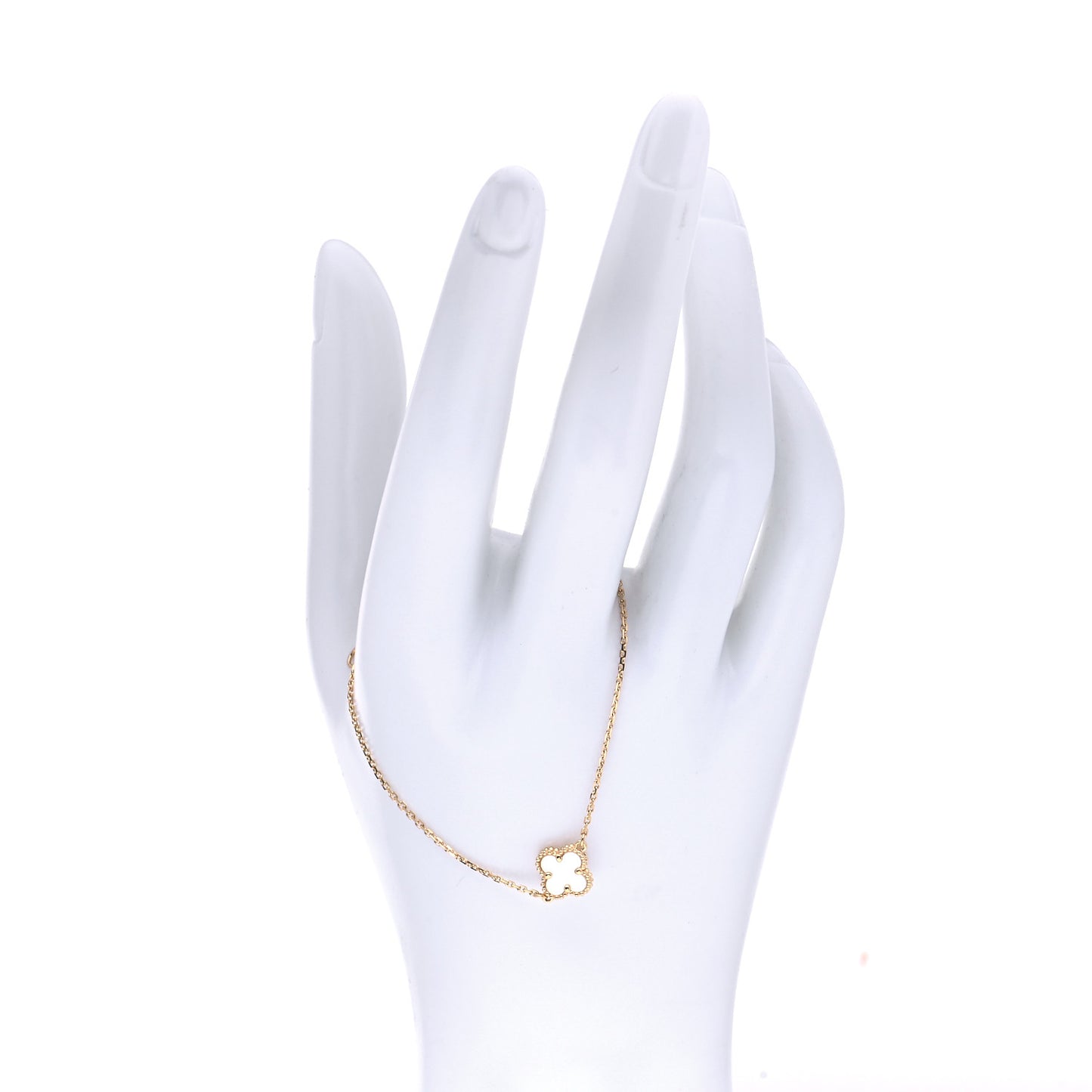 18K Yellow Gold Mother of Pearl Sweet Alhambra Bracelet