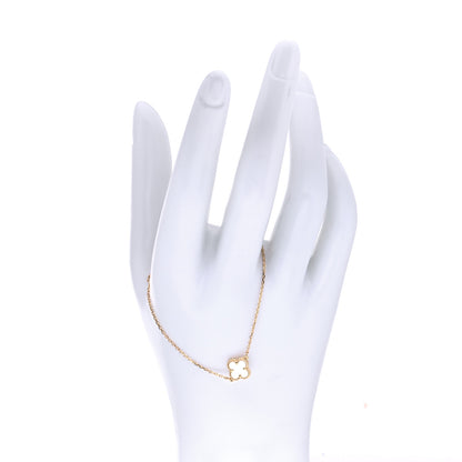 Van Cleef & Arpels 18K Yellow Gold Mother of Pearl Sweet Alhambra Bracelet 2 of 6