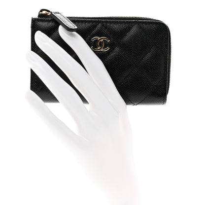 Chanel Caviar Quilted Key Holder Case Black 2 of 7