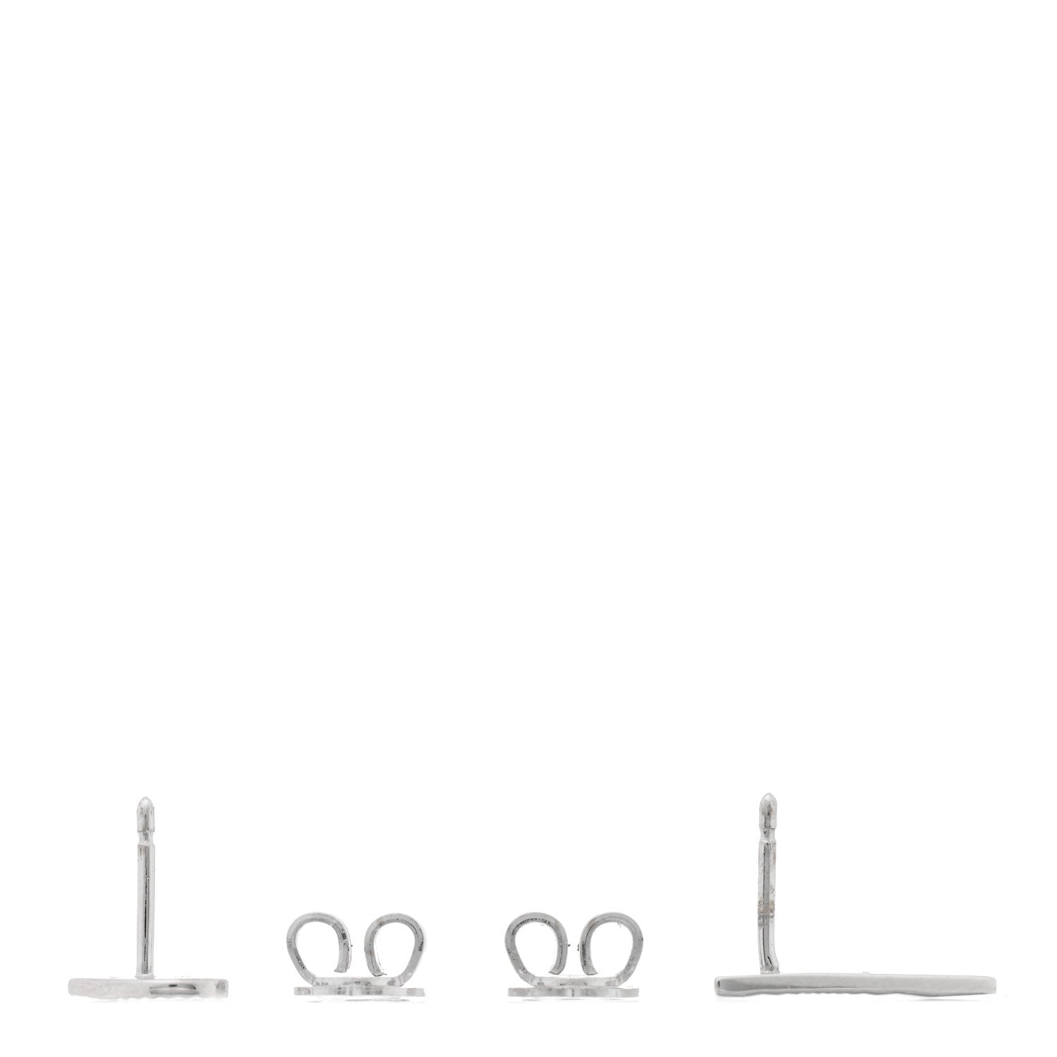 Gucci 18K White Gold Diamond Icon Asymmetric Stud Earrings 3 of 4