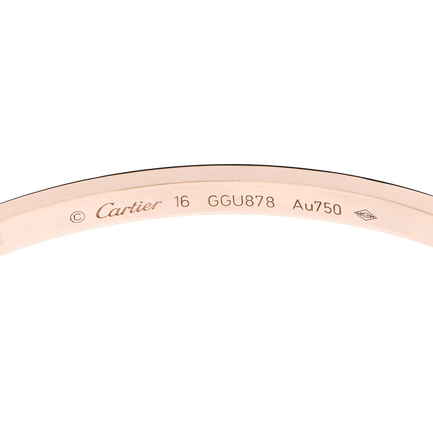 18K Pink Gold Small LOVE Bracelet 16