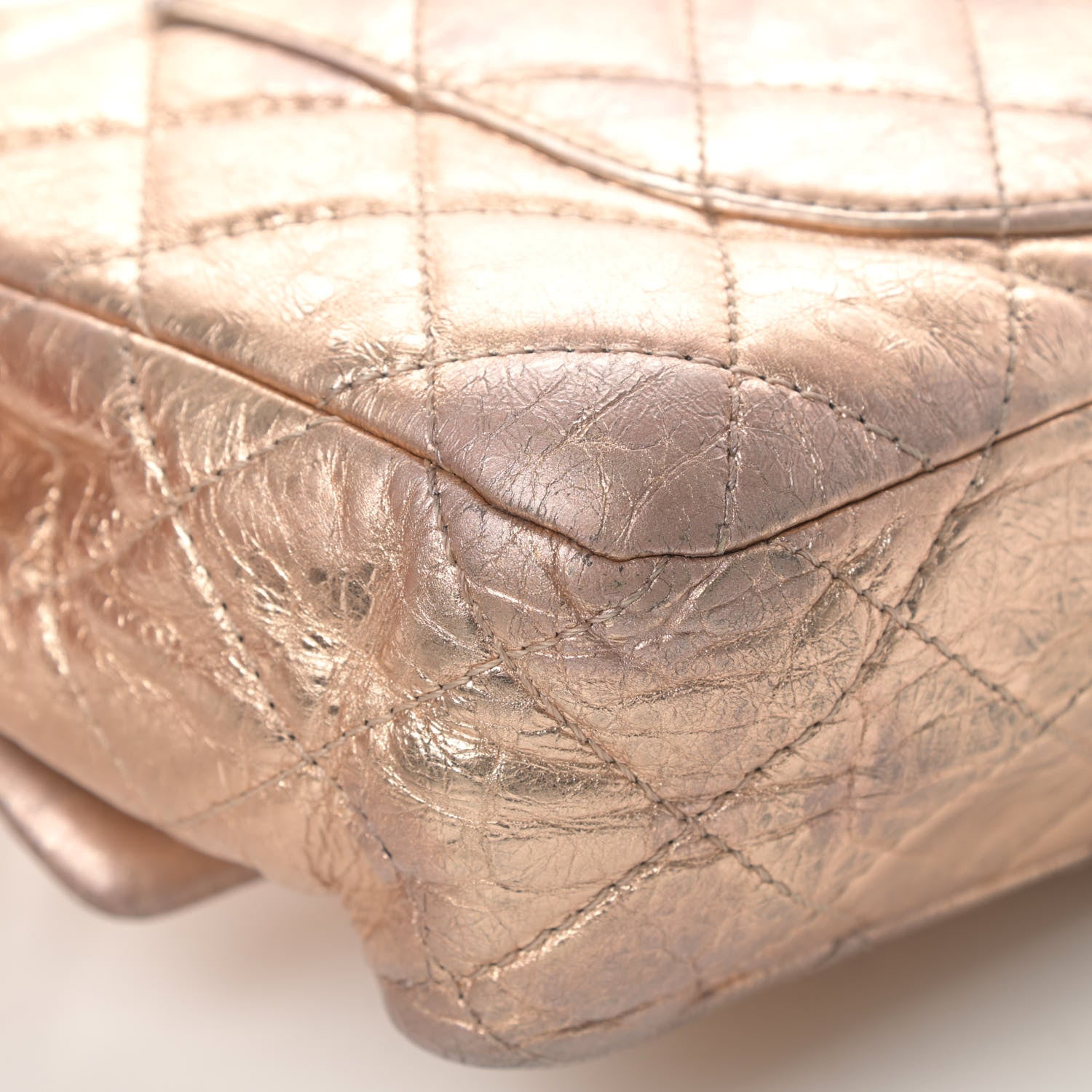 Chanel Metallic Aged Calfskin Quilted 2.55 Reissue 227 Flap Gold 12 of 22