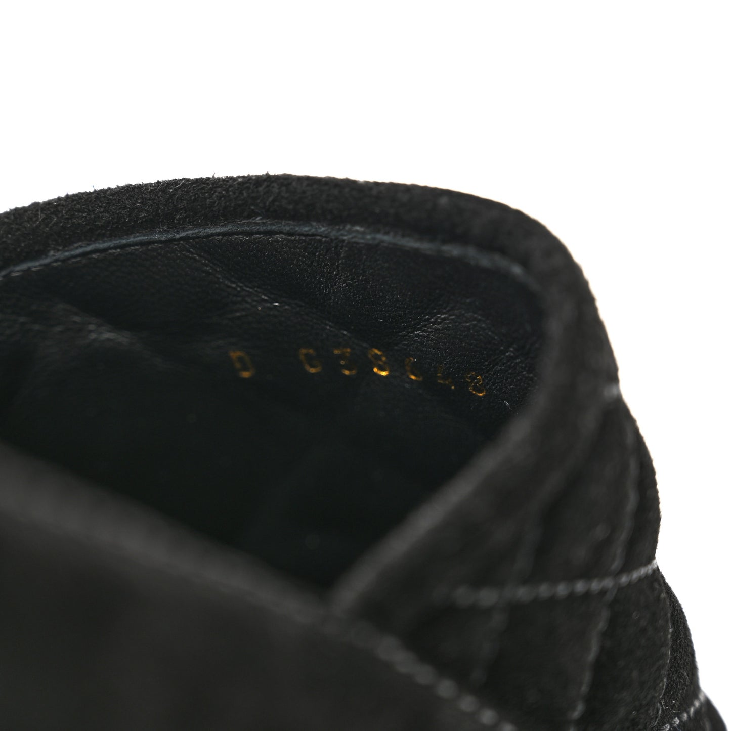 Calfskin Hair Suede Shearling CC Mules 37.5 Black