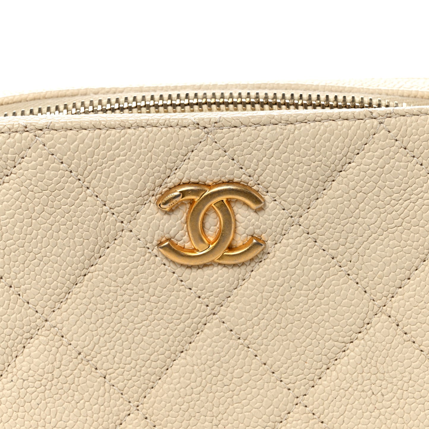 Caviar Quilted Flap Waist Bag White