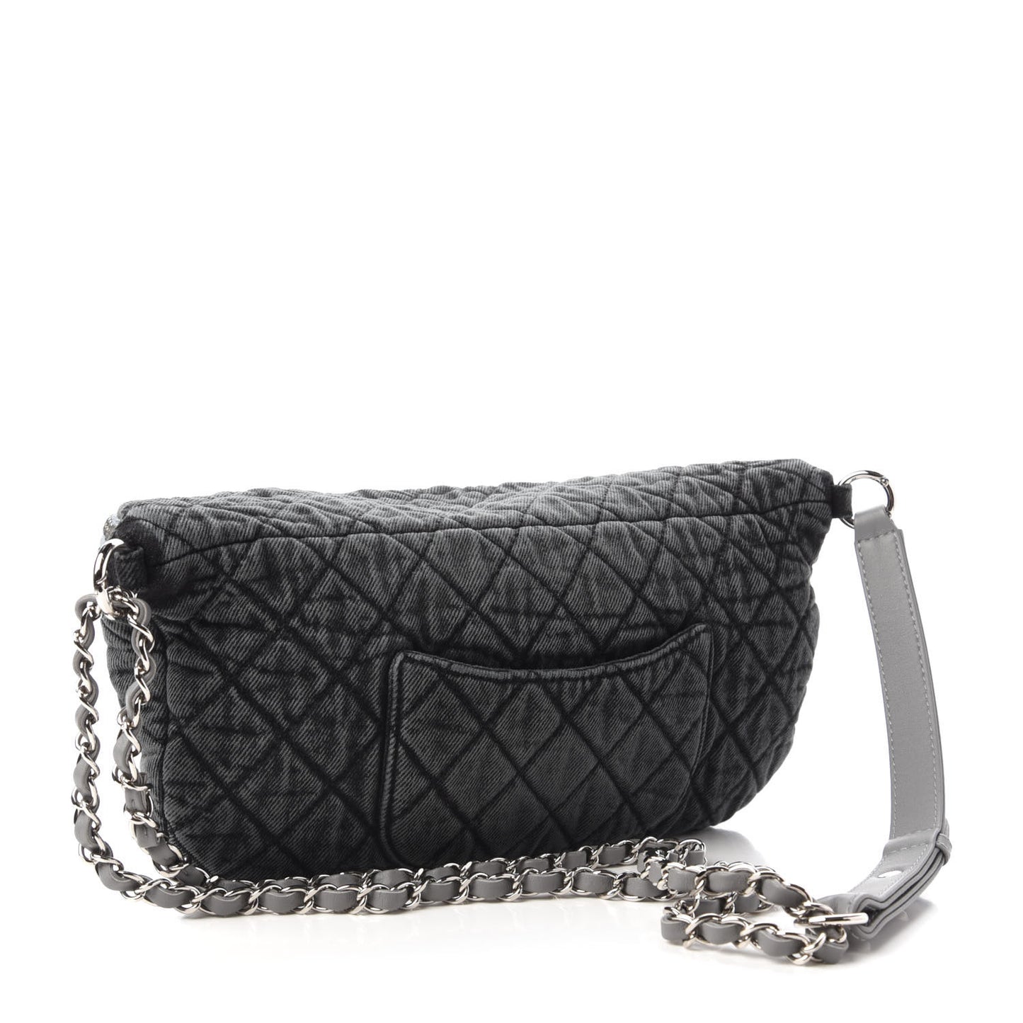 Denim Quilted Denimpression Waist Bag Black Grey