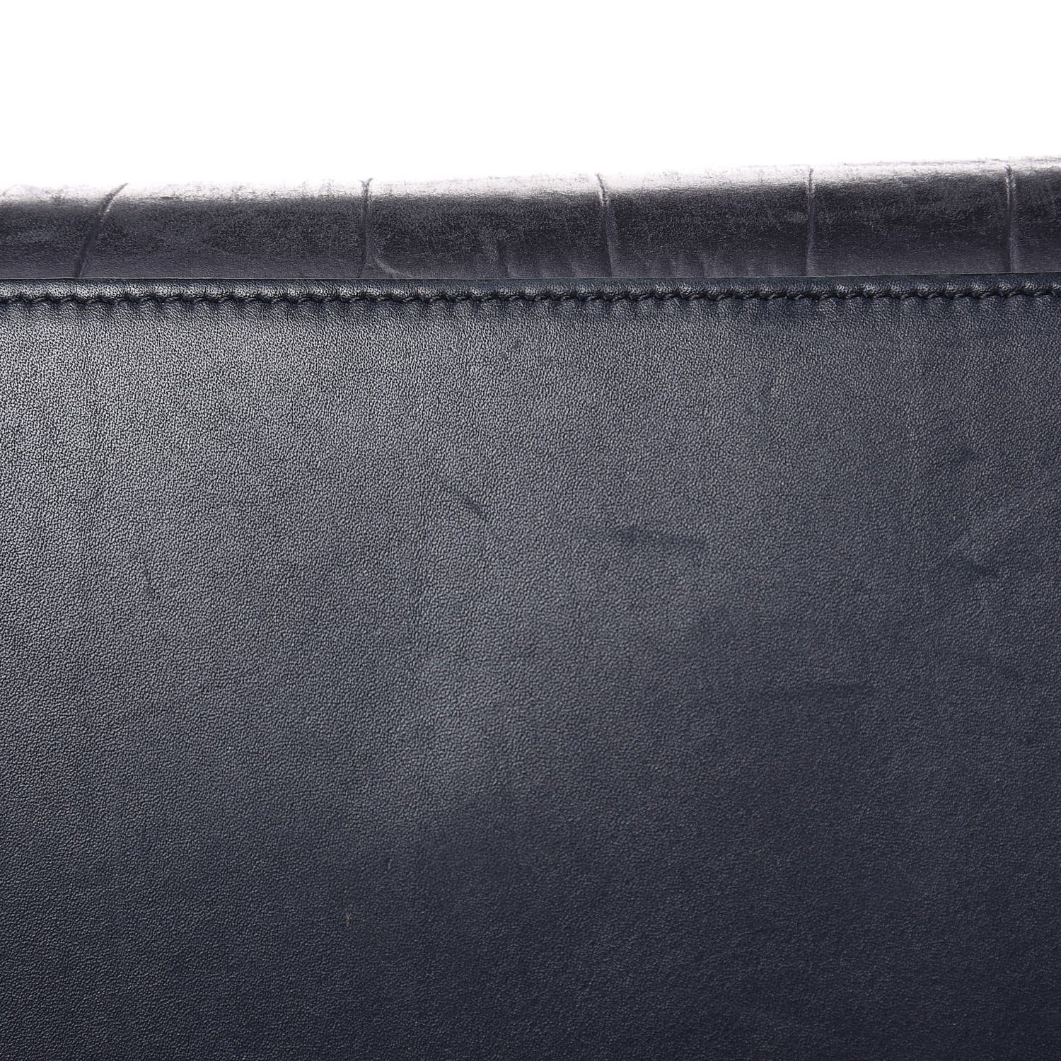 Celine Crocodile Embossed Calfskin Medium Phantom Luggage Navy Blue 15 of 21