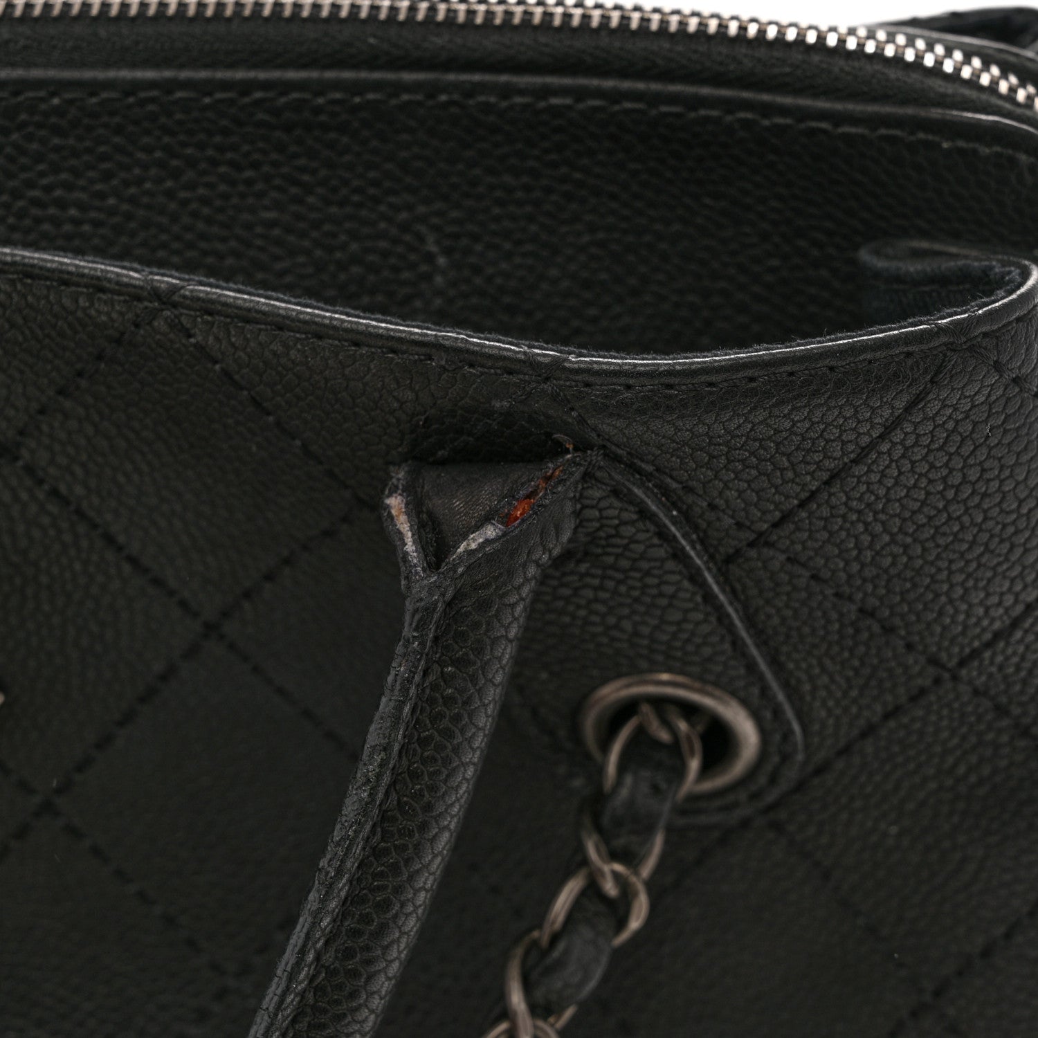 Chanel Grained Vegetal Calfskin Small Urban Shopping Tote Black 14 of 15