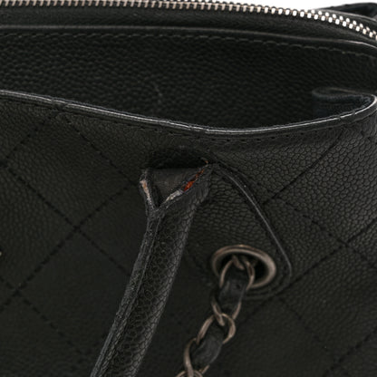 Chanel Grained Vegetal Calfskin Small Urban Shopping Tote Black 14 of 15