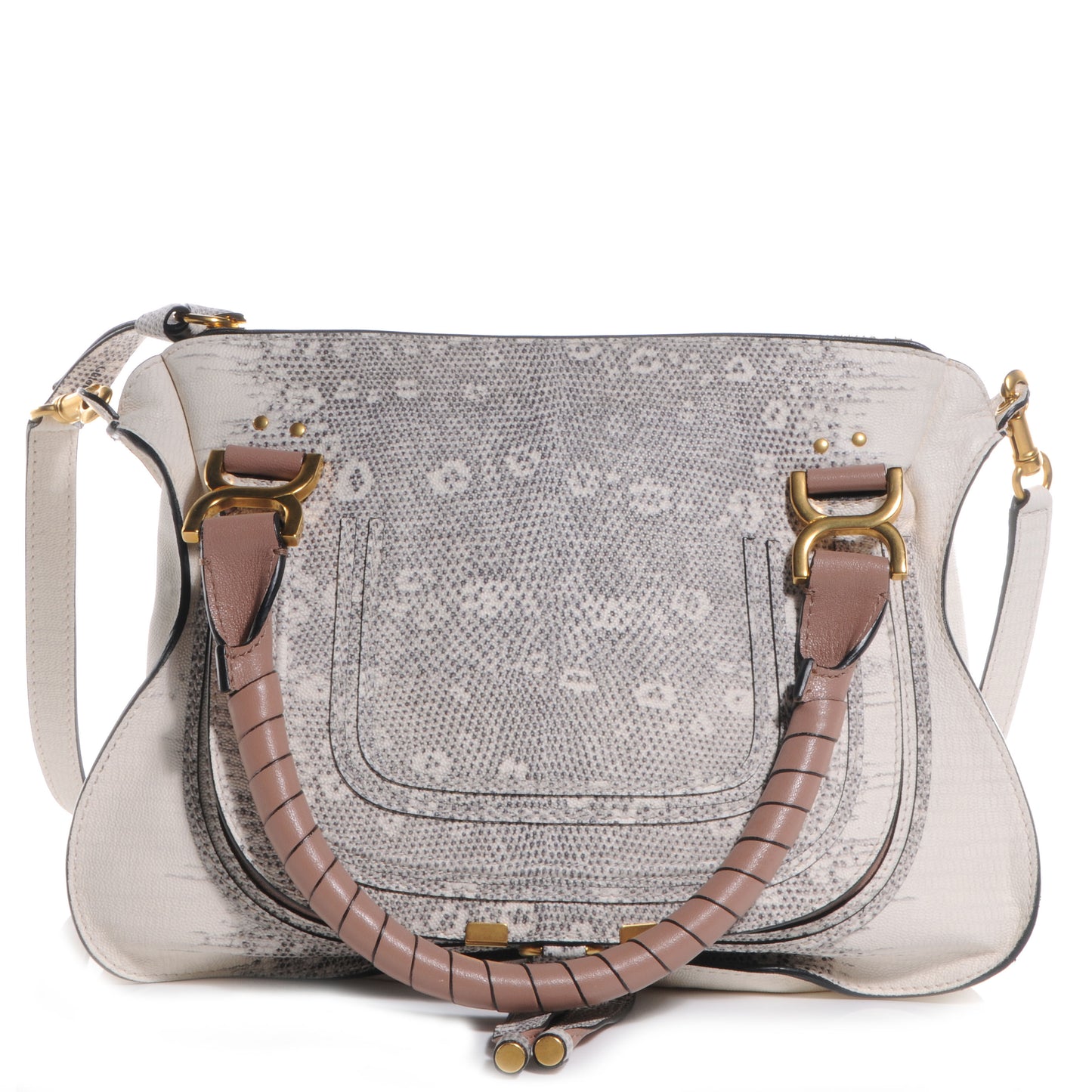 Lizard Embossed Medium Marcie Satchel