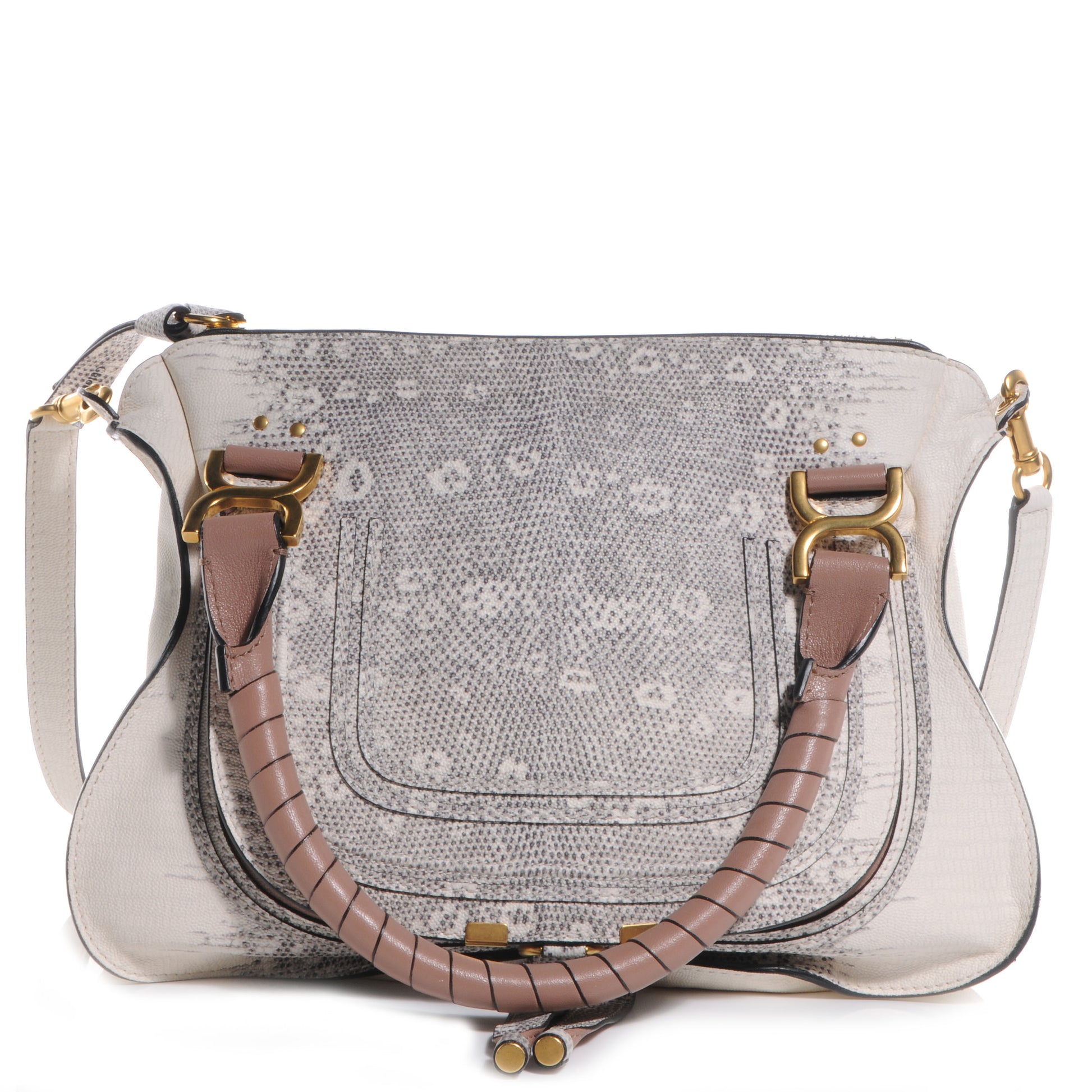 Chloe Lizard Embossed Medium Marcie Satchel 1 of 8