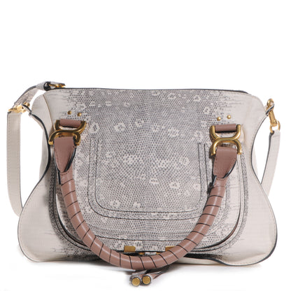 Chloe Lizard Embossed Medium Marcie Satchel 1 of 8