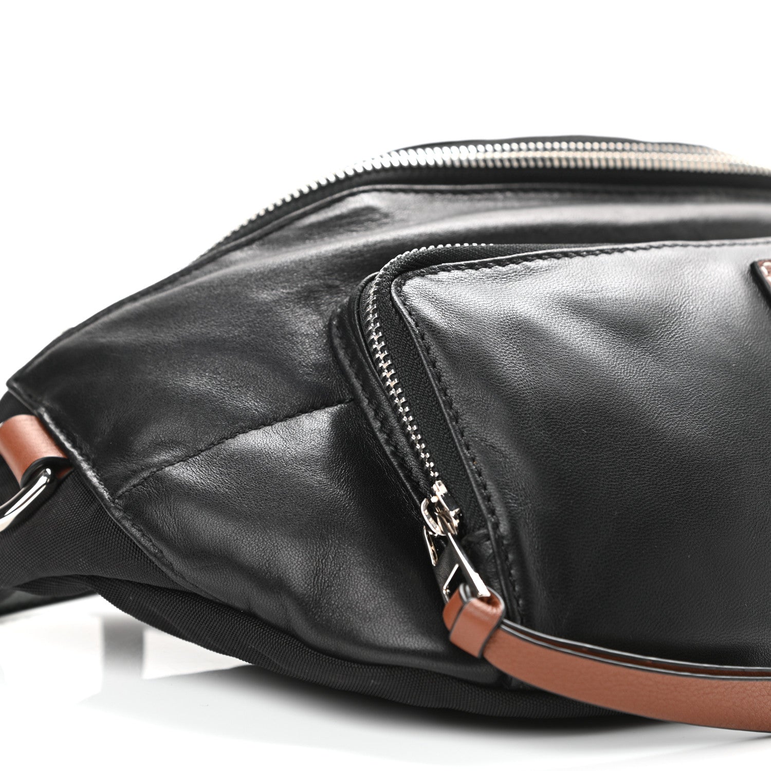 Loewe Calfskin Nylon Belt Bag Black 10 of 11