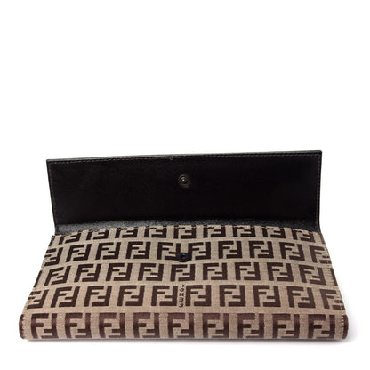 Fendi Zucchino Forever Continental Wallet Brown 10 of 10