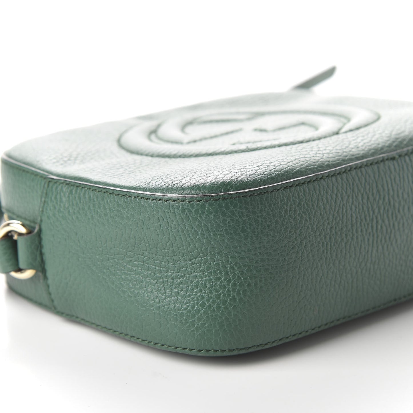 Pebbled Calfskin Small Soho Disco Bag Emerald Green