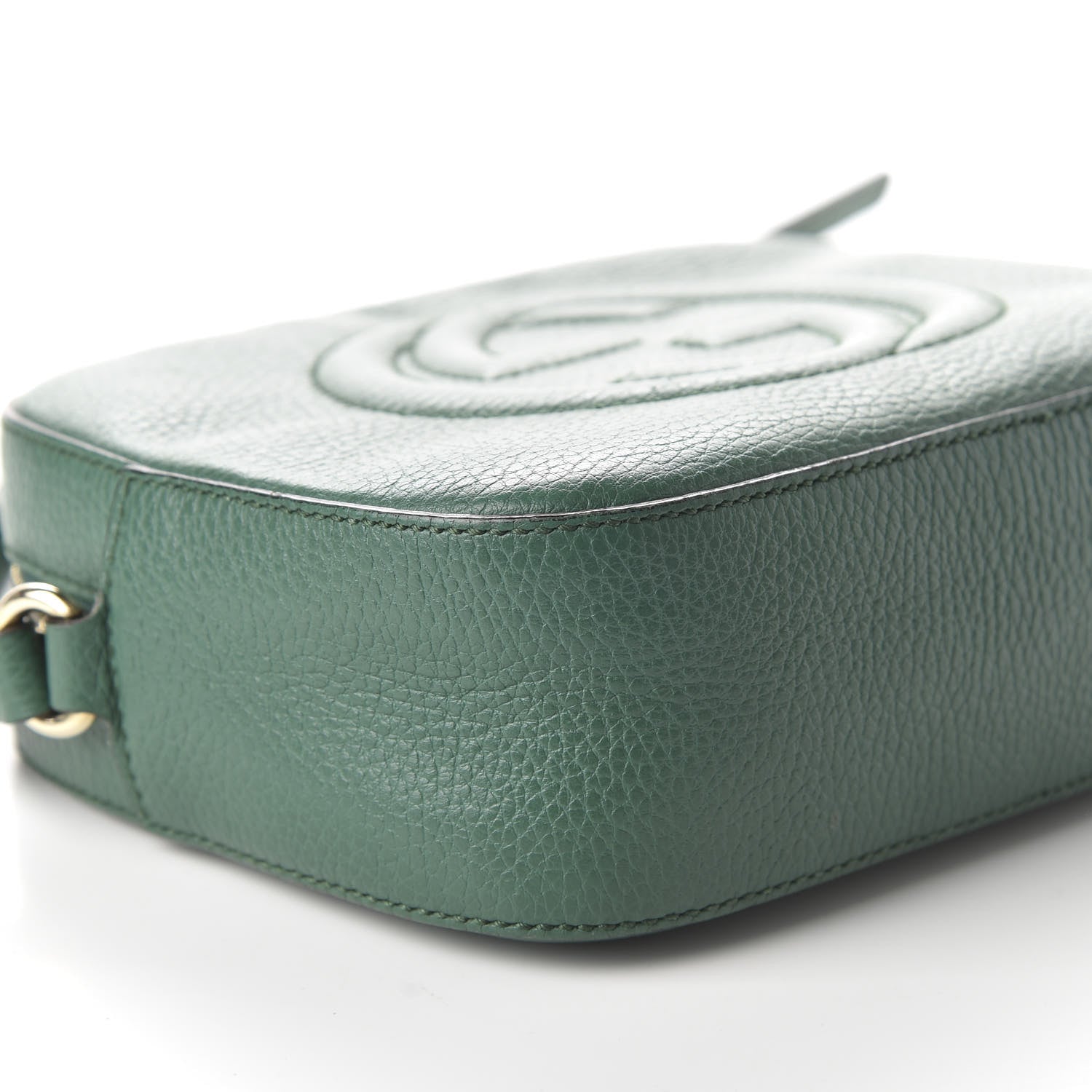 Gucci Pebbled Calfskin Small Soho Disco Bag Emerald Green 6 of 10
