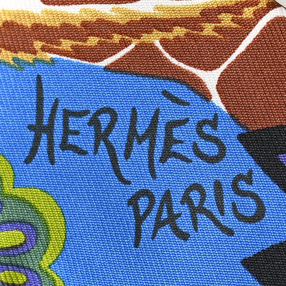 Hermes Silk The Three Graces Twilly Bleu Vert Marron 3 of 4