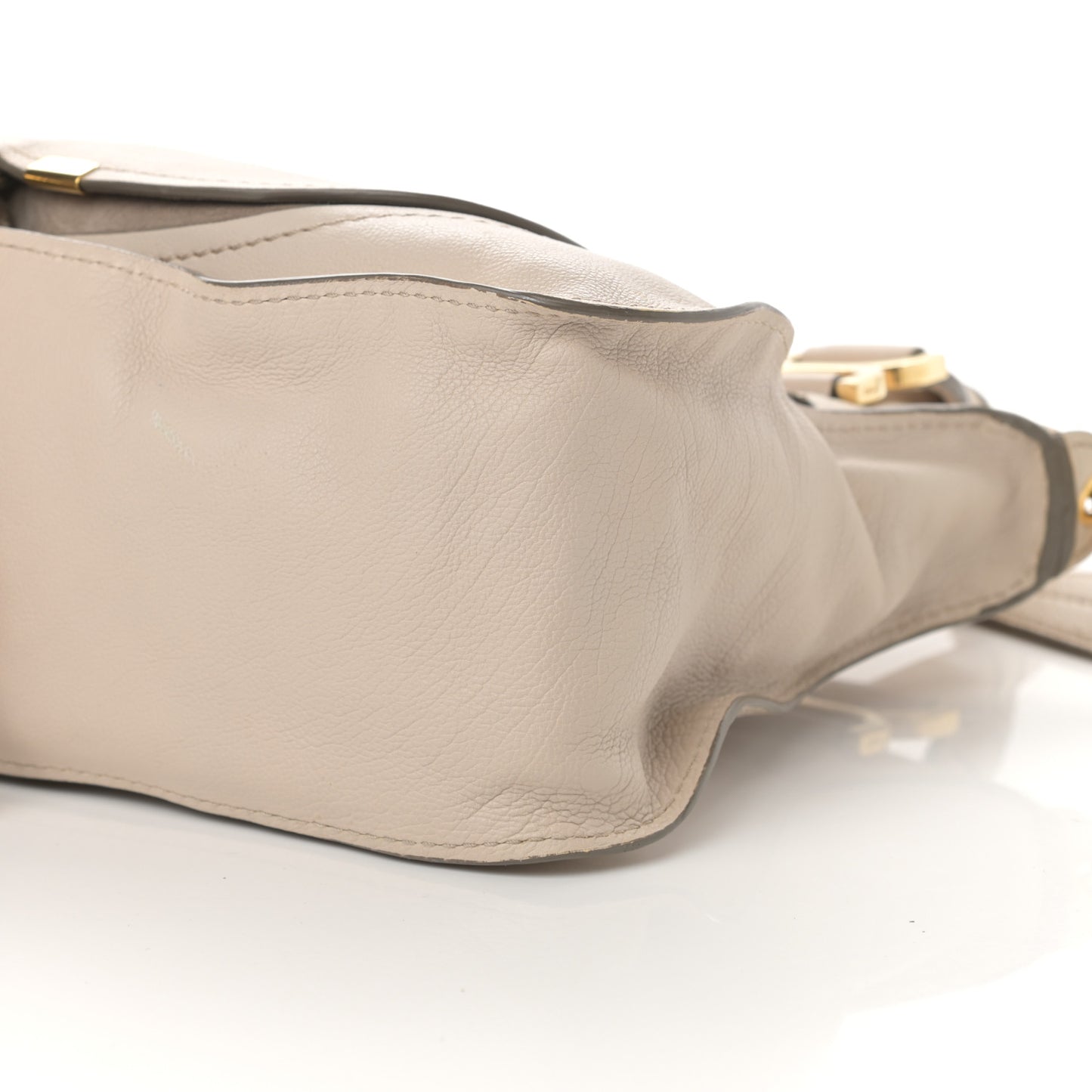 Calfskin Medium Marcie Nude Satchel Beige