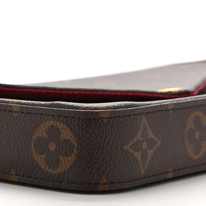 Louis Vuitton Monogram Pochette Felicie Chain Wallet Fuchsia 9 of 10