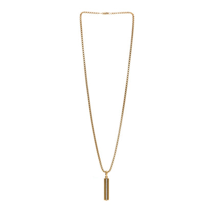 David Yurman 18K Yellow Gold Diamond Deco Ingot Pendant Necklace 3 of 4