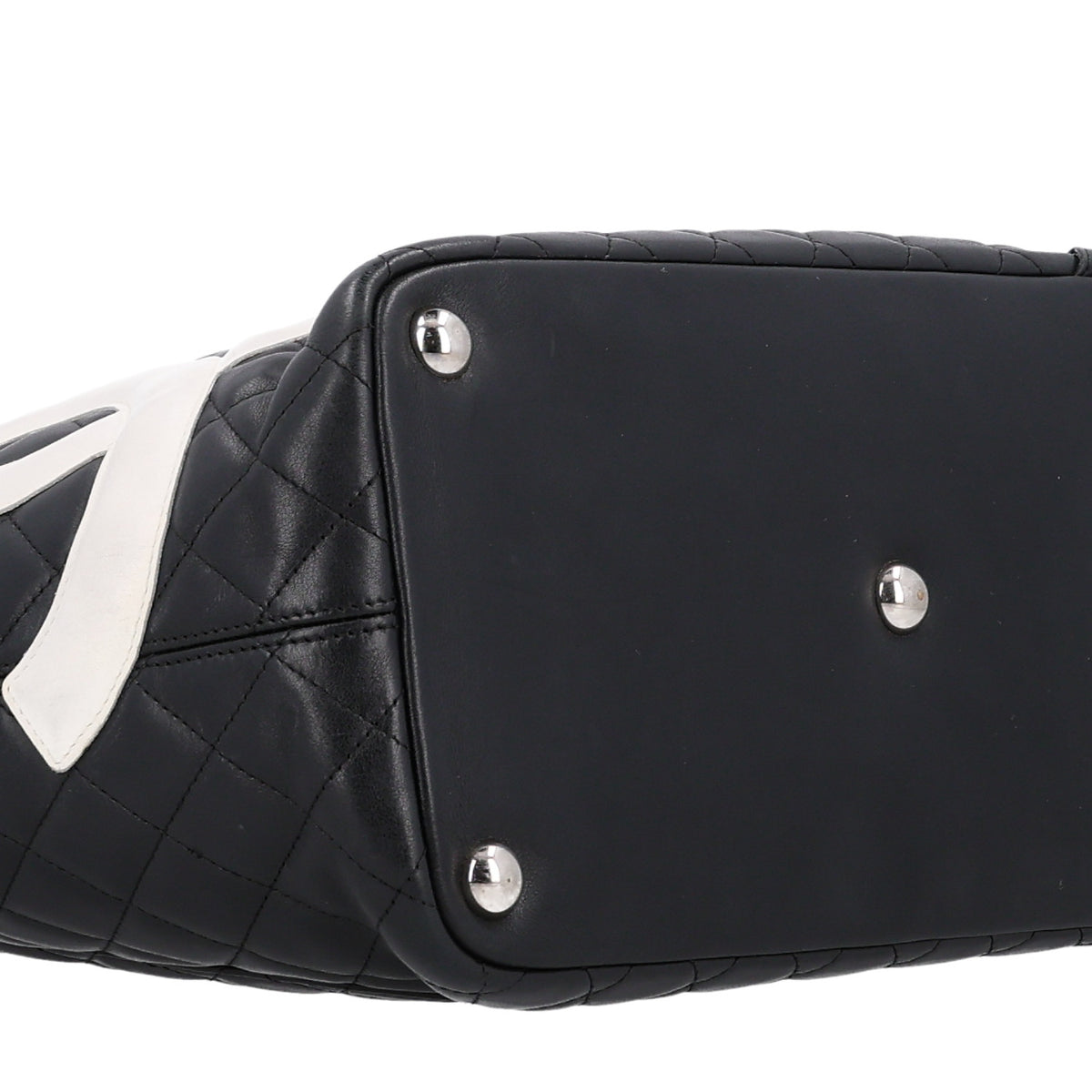 Chanel Calfskin Quilted Large Cambon Tote Black White 9 of 10