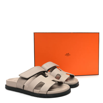 Hermes Calfskin Womens Chypre Sandals 36 Beige Mastic 10 of 10