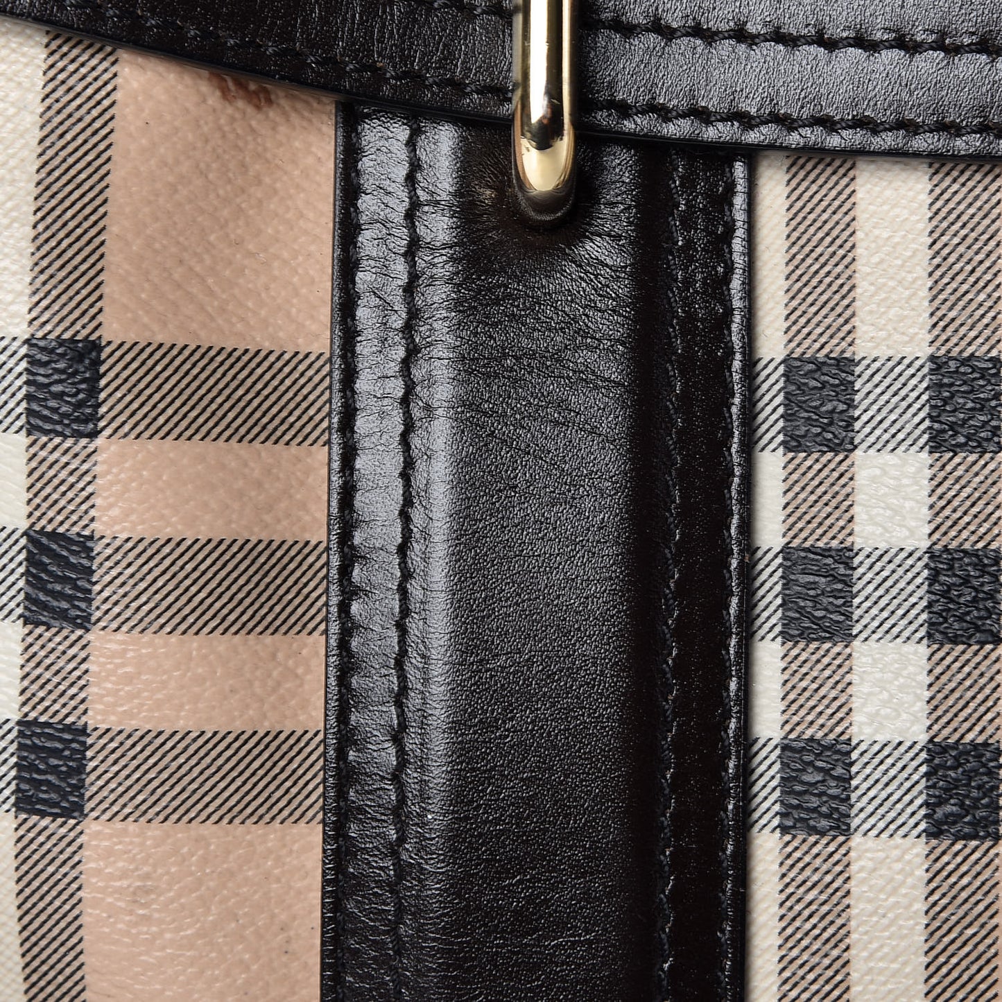 Haymarket Check Minford Portrait Tote Chocolate