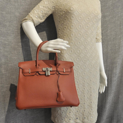 Hermes Taurillon Clemence Birkin 30 Red 2 of 10