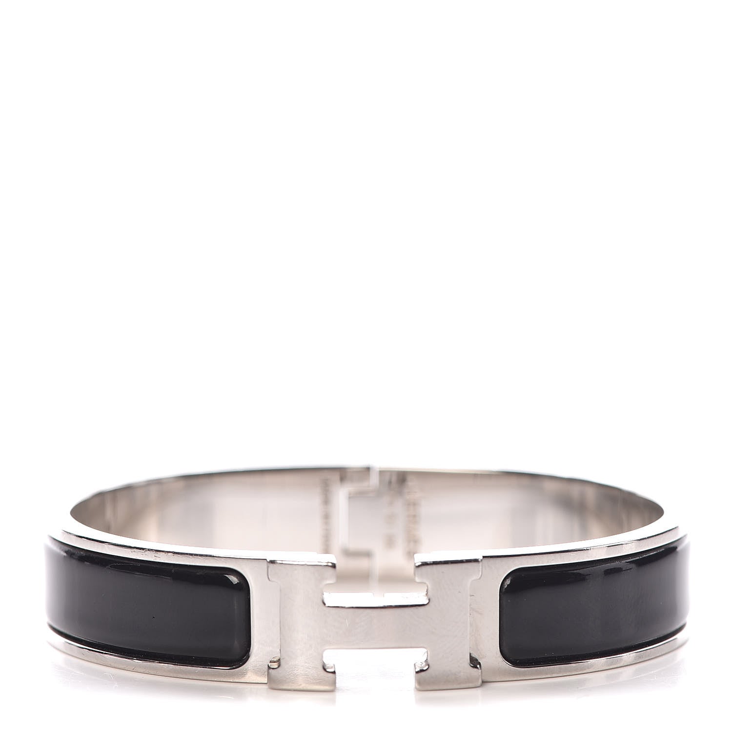 Hermes Enamel Narrow Clic Clac H Bracelet PM Black 1 of 6